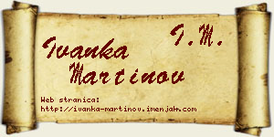 Ivanka Martinov vizit kartica